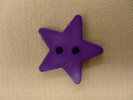 Stjerneknap, lilla 22mm