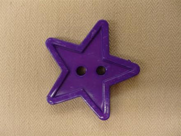 Stjerneknap, lilla med kant 29mm