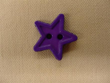 Stjerneknap, lilla med kant 18mm