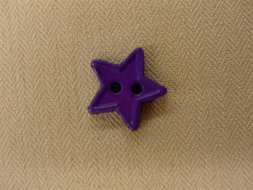 Stjerneknap, lilla med kant 13mm
