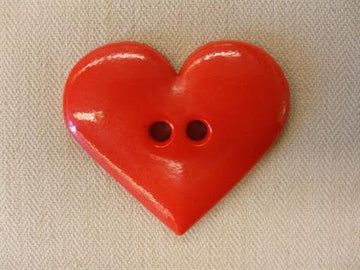 Hjerte, rød 34mm