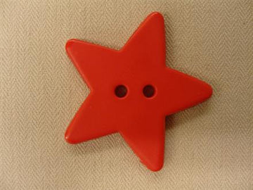 Stjerneknap, rød 32mm