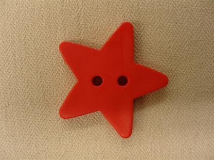Stjerneknap, rød 25mm