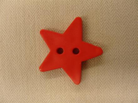 Stjerneknap, rød 22mm