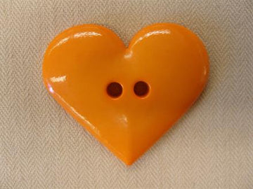 Hjerte, orange 34mm