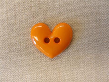Hjerte, orange 18mm