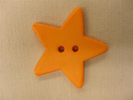 Stjerneknap, orange 32mm