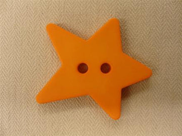 Stjerneknap, orange skæv 30mm