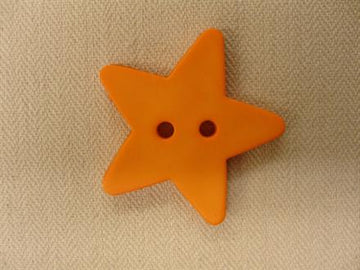 Stjerneknap, orange 25mm