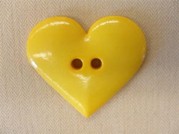 Hjerte, gul 34mm