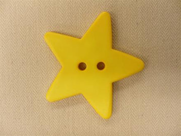 Stjerneknap, gul 32mm