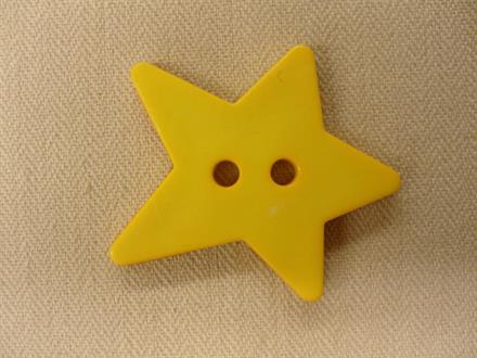 Stjerneknap, gul skæv 30mm