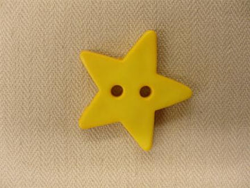 Stjerneknap, gul 22mm