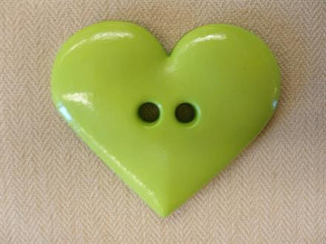 Hjerte, lysegrøn 34mm