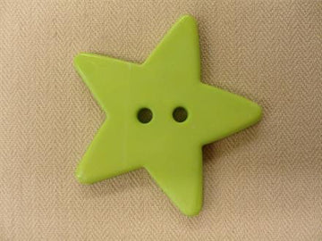 Stjerneknap, lysegrøn 32mm