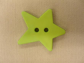 Stjerneknap, lysegrøn skæv 30mm