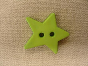 Stjerneknap, lysegrøn skæv 21mm