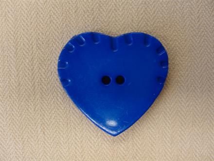 Hjerte, kongeblå 25mm