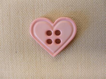 Hjerte, lyserød  19mm