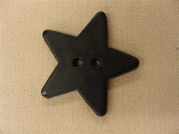 Stjerneknap, sort 32mm