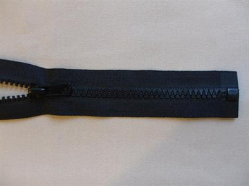 Lynlås plast delbar sort  50cm 6mm