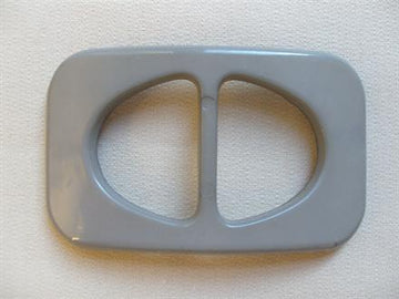 Rektangel med runde hjørner, plast 30 mm, grå-lilla