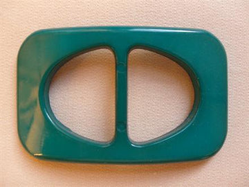 Rektangel med runde hjørner, plast 30 mm, mørk turkis