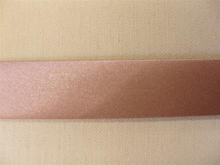 Skråbånd satin, gammel rosa  20mm, 1m