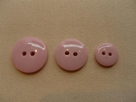 Blank rosa knap 2-huls, 18mm