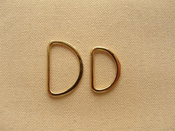 D-ringe, guld 15mm