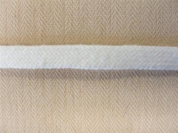 Corsagesnøre flad, hvid bomuld, 1m