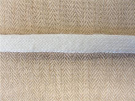 Corsagesnøre flad, hvid bomuld, 1m