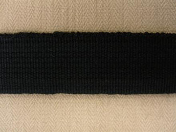 Tubebånd t. 9mm stivere, 15mm sort bomuld, 1m