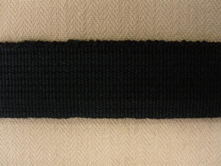 Tubebånd t. 9mm stivere, 15mm sort bomuld, 1m