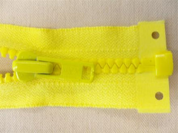 Lynlås plast delbar frisk gul 80cm 6mm