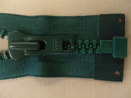 Lynlås plast delbar mørkegrøn 55cm 8mm