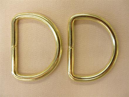 D-ringe, guld 30mm