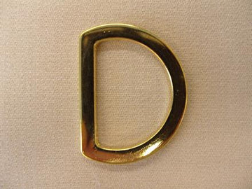 D-ring, guld flad 20mm