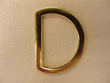 D-ring, guld flad 25mm