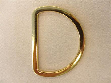 D-ring, guld flad 40mm