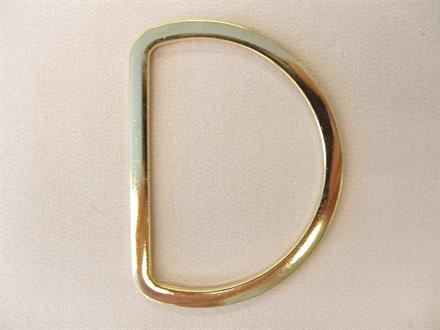 D-ring, guld flad 50mm