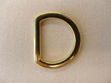 D-ring, guld flad 16mm