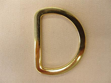 D-ring, guld flad 30mm