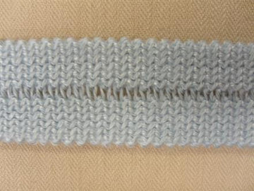 Foldeelastik strikket, babylyseblå, 20mm, 1m
