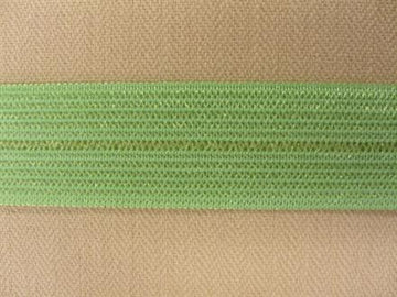 Foldeelastik, pastelgrøn blank, 15mm, 1m