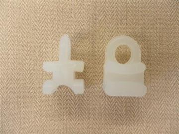 Glidere til gardinstænger, hvide, 25 stk.