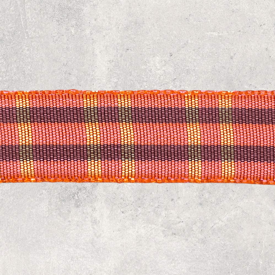 Voile, orange bund - Tartan 25mm, 1m