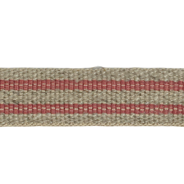 Bånd med grå/rosa stribe, 1m
