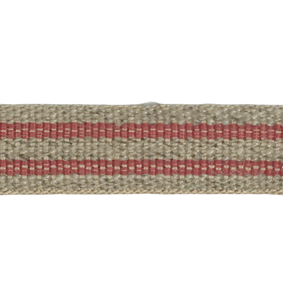 Bånd med grå/rosa stribe, 1m