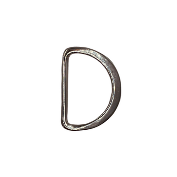 D-ring, sølv flad 26mm, #442